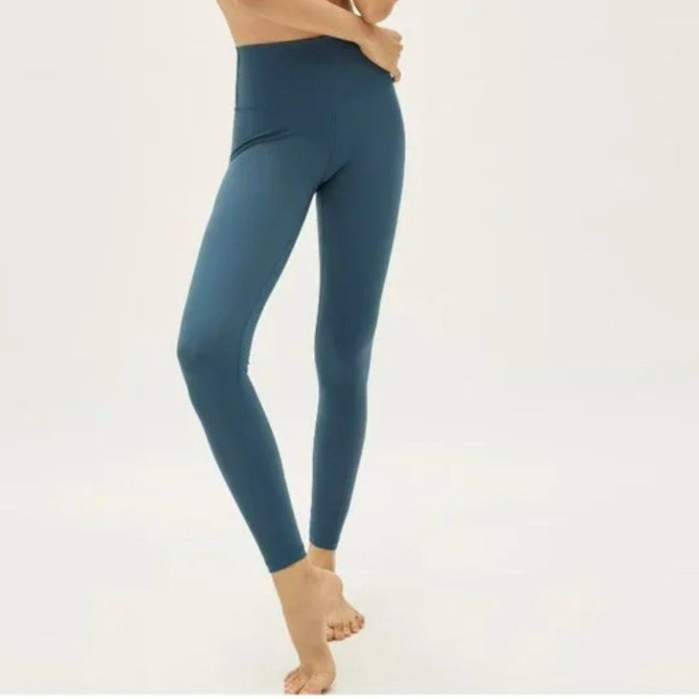 Everlane The Perform High Rise Workout Legging Regular Teal Blue S